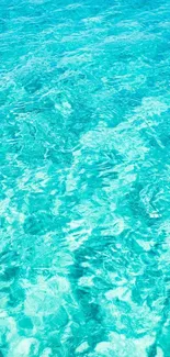 Crystal clear turquoise ocean water mobile wallpaper.