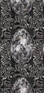 Elegant mobile wallpaper featuring crystal patterns.