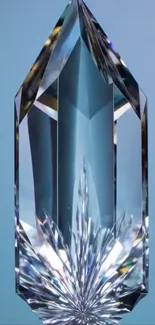 Elegant crystal design with geometric facets
