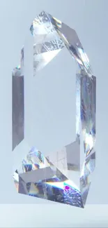 Elegant crystal prism mobile wallpaper with shimmering reflections.