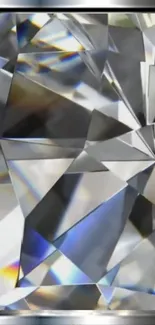 Shimmering crystal reflection wallpaper for mobile devices.