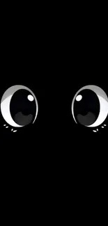 Charming anime eyes on a dark background wallpaper.