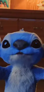 Cute blue cartoon character wallpaper