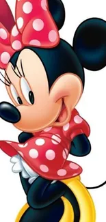 Cute cartoon character with polka dot dress.