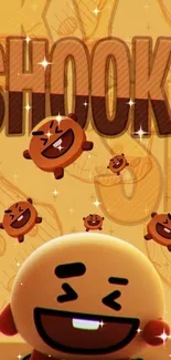 Adorable Shooky cartoon wallpaper with playful sparkles.