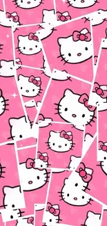 Cute Hello Kitty wallpaper with pink theme.