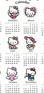 Hello Kitty calendar with adorable monthly designs.