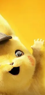 Adorable yellow-themed wallpaper with a cute animated character.