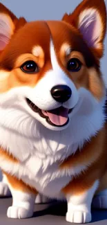 Cute corgi puppy wallpaper for mobile, perfect for dog lovers.