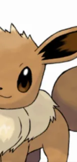 Cute Eevee mobile wallpaper with brown tones.