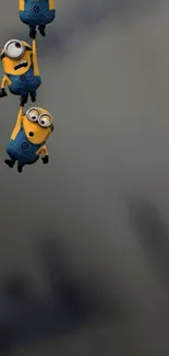 Minion characters stacked on mobile wallpaper