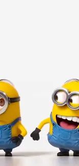 Cute yellow Minions with white background.