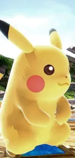 Cute animated Pikachu with vibrant colors.