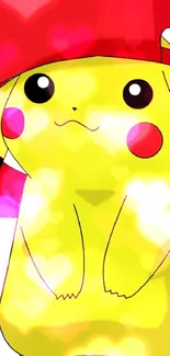 Adorable Pikachu with heart lights.