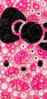 Cute pink crystal patterned wallpaper, perfect for phones.