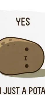 Cute mobile wallpaper with a potato design.