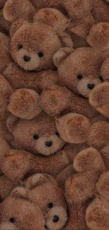 Cute brown teddy bears seamless wallpaper pattern.