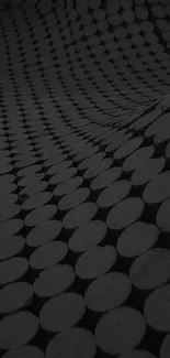 Dark abstract circles forming a geometric pattern on a wallpaper background.