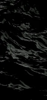 Elegant black ocean waves mobile wallpaper.