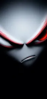 Dark anime character with red highlights on a black background.