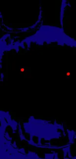 Dark creature with glowing red eyes art