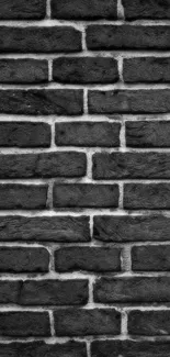 Dark brick wall mobile phone wallpaper with a textured design.