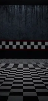 Dark checkered floor and wall mobile wallpaper.