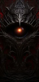 Intricate dark eye fantasy wallpaper with glowing center