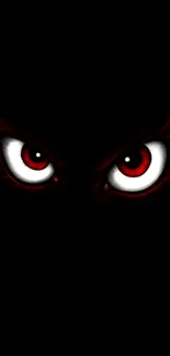 Dark, intense eyes glowing in a black background.