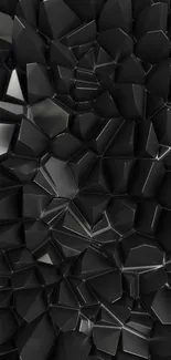 Dark geometric crystal pattern wallpaper for mobile.