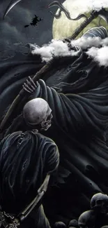 Haunting Grim Reaper artwork with dark tones and mystical atmosphere.