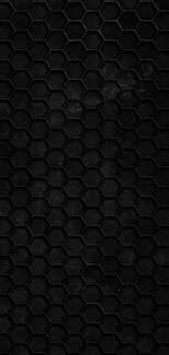 Dark hexagonal pattern mobile wallpaper for stylish background.