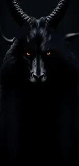 Mystical dark creature with glowing eyes.