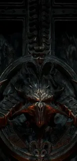 Dark mythical beast in gothic style art