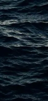 Dark ocean waves creating a calm and mysterious texture.