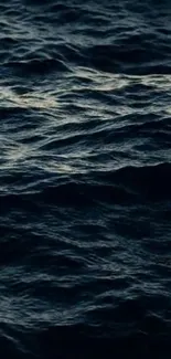 Mobile wallpaper featuring dark ocean waves.