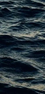 Dark ocean waves wallpaper for mobile phone with serene and calming vibe.