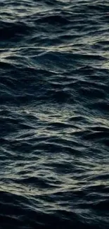 Dark ocean waves creating a serene mobile wallpaper.