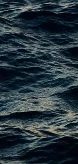 Dark ocean waves wallpaper for mobile.