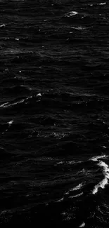 Dark ocean waves creating a mysterious texture for mobile.