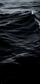 Dark ocean waves with textured surface.