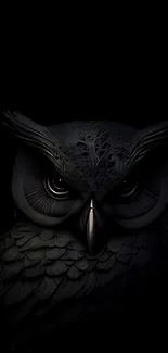 Dark owl illustration wallpaper for smartphone