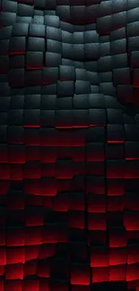 Dark red abstract 3D textured wallpaper for mobile phone.