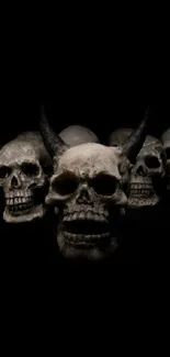 Dark gothic skull wallpaper with eerie visuals.