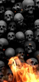 Dark skulls wallpaper with Gothic theme.