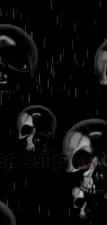 Gothic skulls with dark background design.