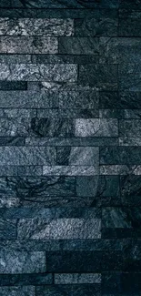 Dark slate brick wall texture for mobile wallpaper.