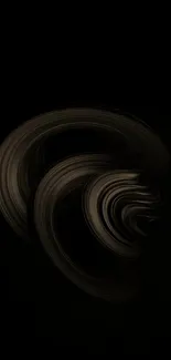 Abstract dark swirl wallpaper with black and brown hues.