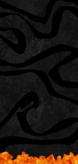 Dark textured wallpaper with vibrant lava.