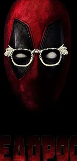 Deadpool mask with black background wallpaper